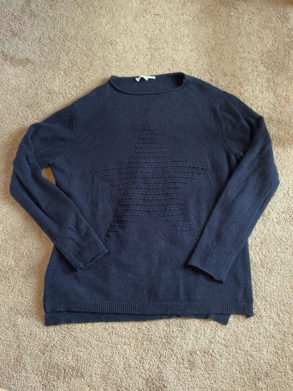 Workshop Republic Clothing Navy Star Crewneck Sweater